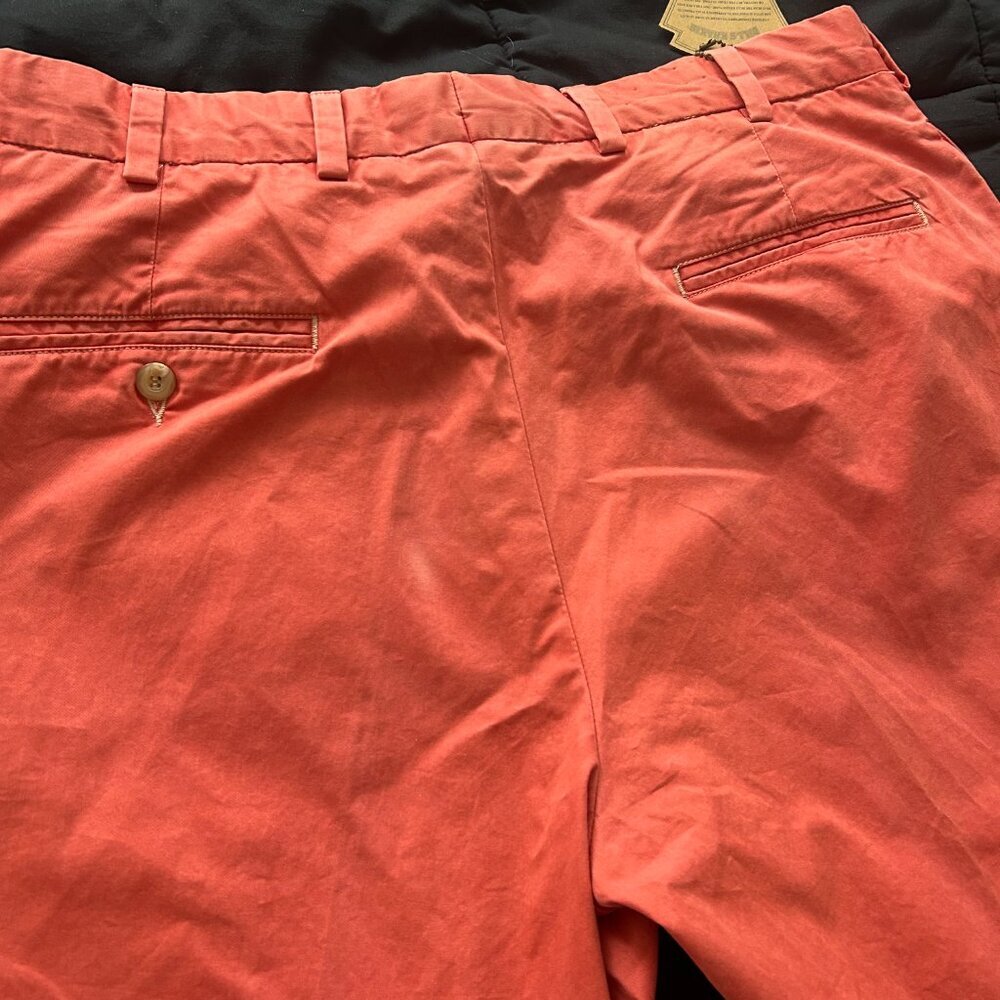 Bills Khakis Chino Pants Mens 34x32.5 Salmon Coral Made in USA Straight - Picture 5 of 12